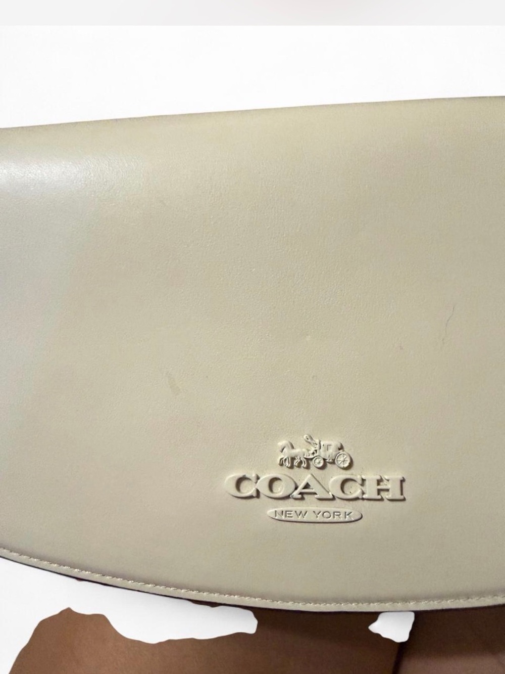 Coach Andrea Shoulder Bag (Style CT76B) in Chalk White - Picture 2 of 8